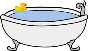 Bath Tub With Rubber Duck Clip Art