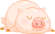    pig asleep animation
