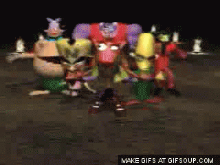 The gang dancing